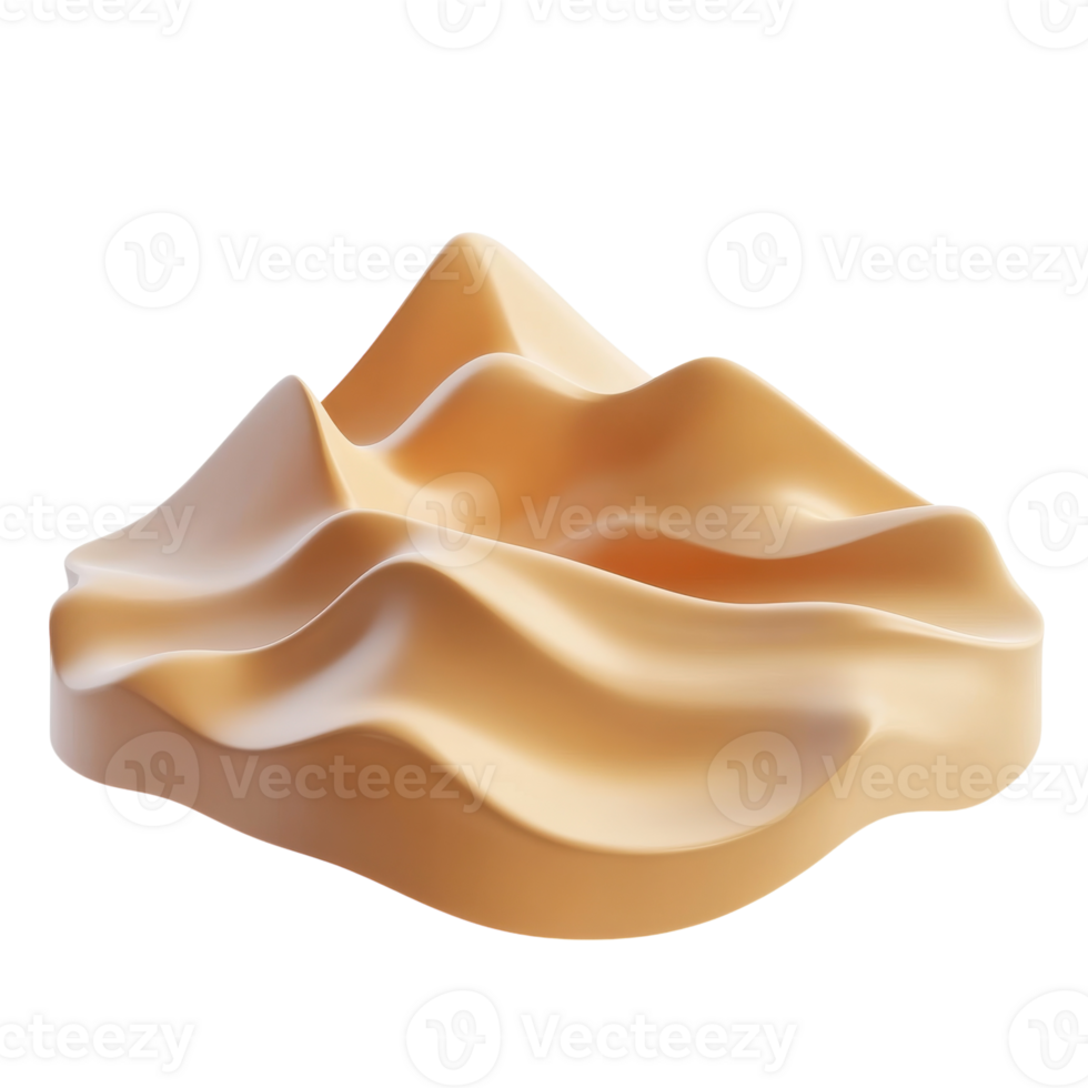 Desert Sand Dunes Icon on Clean Background for Design Use on transparent background png