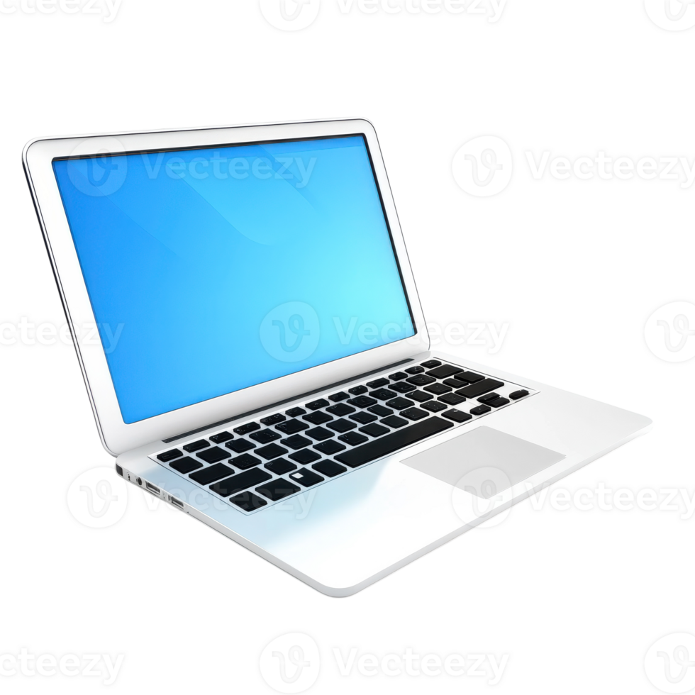Laptop Isolated on White Background for Professional Use on transparent background png