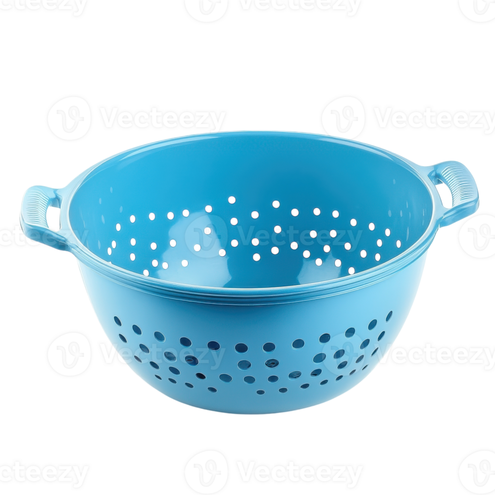 Lightweight Plastic Colander Isolated on White Background for Kitchen Use on transparent background png