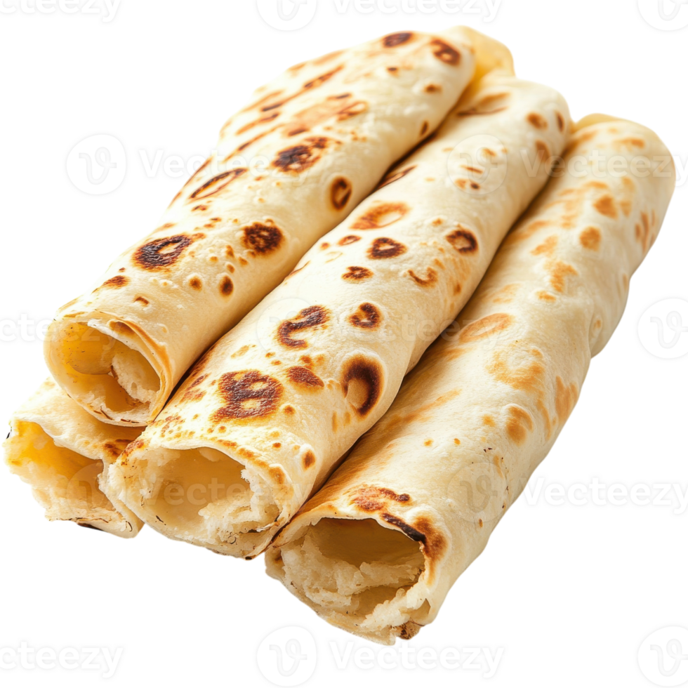 Delicious Lefse Isolated on White Background for Culinary Use on transparent background png