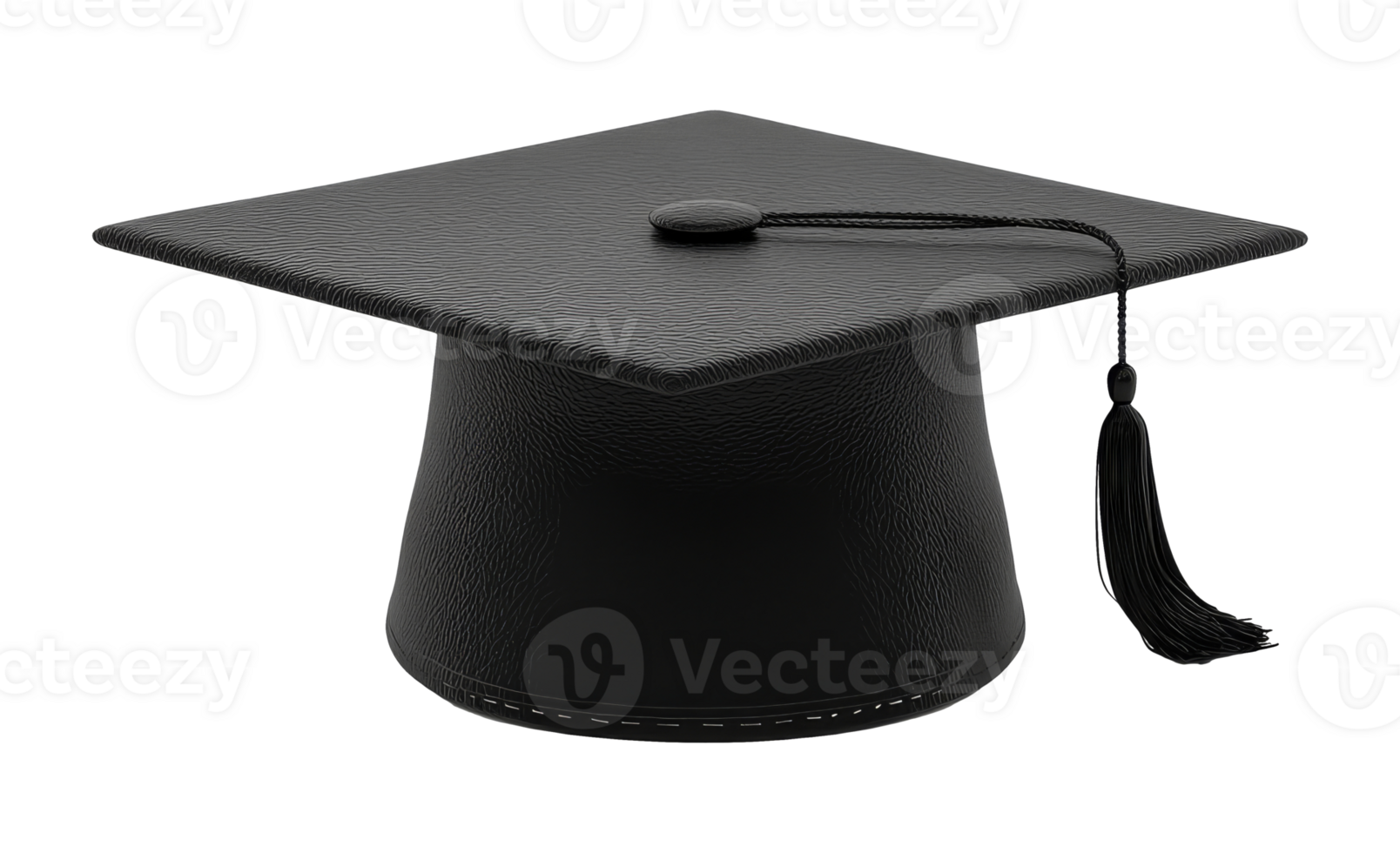 Preto graduação boné em neutro fundo isolado transparente png