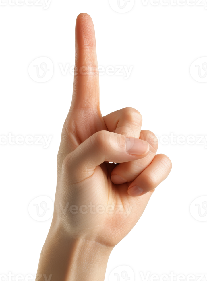 Hand gesture indicating one moment at home isolated transparent png