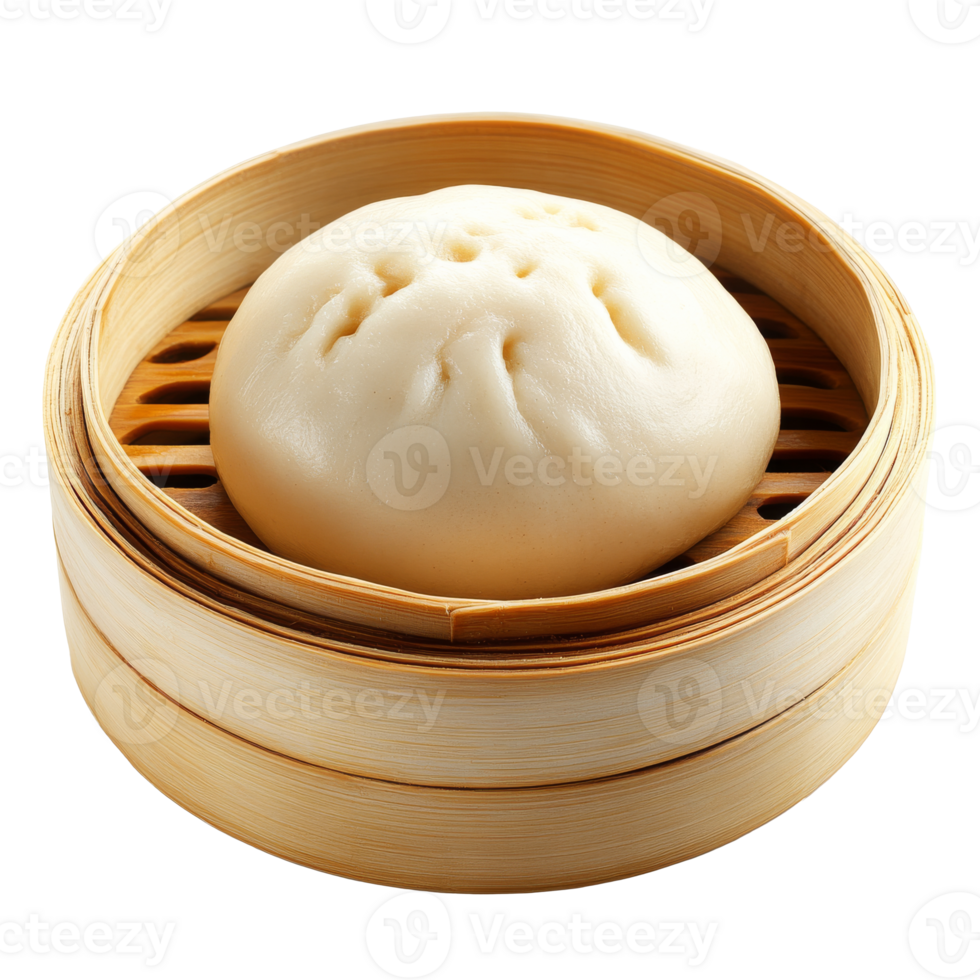 Bamboo steamed bun for lunch prep isolated transparent png