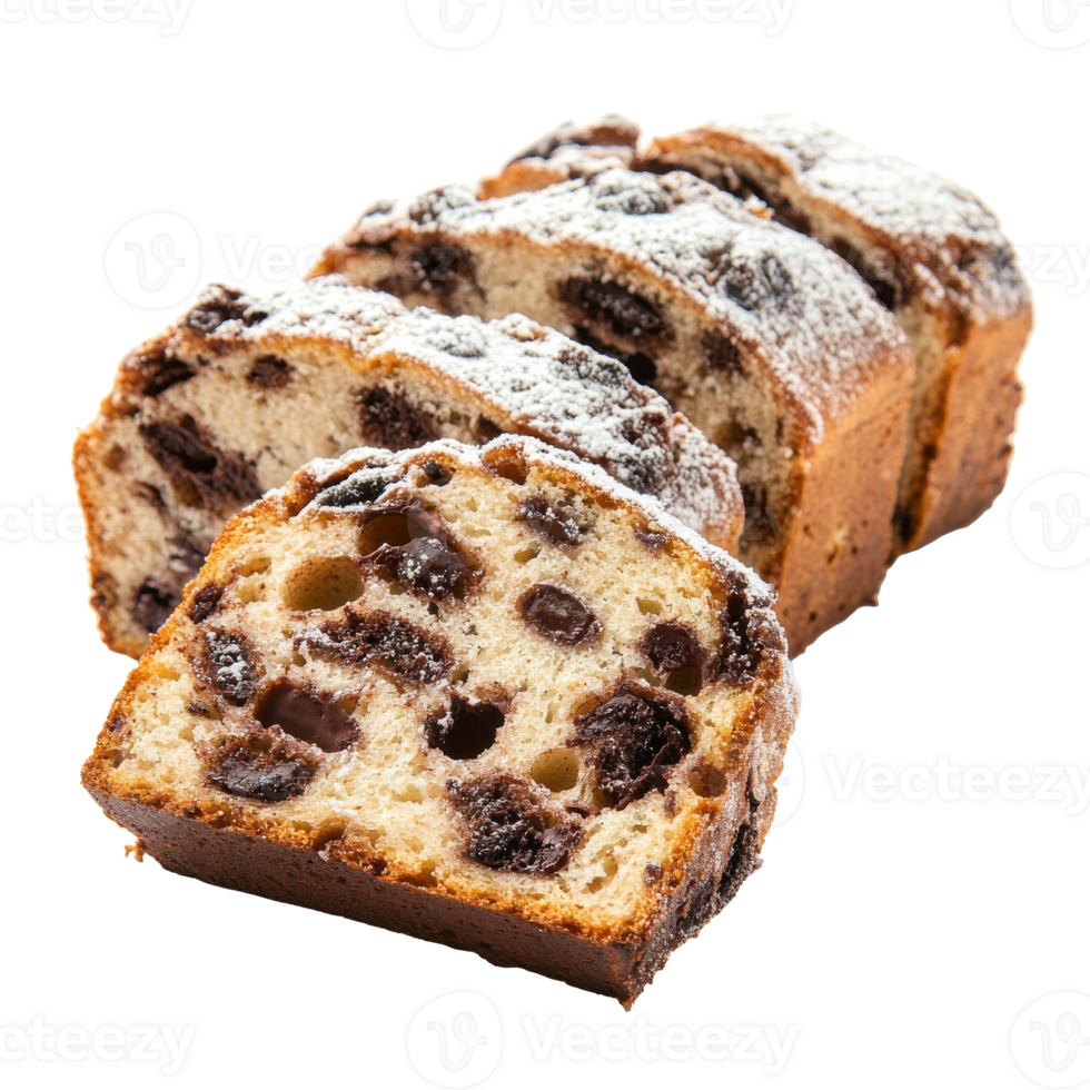 Chocolate chunk loaf, freshly baked isolated transparent png