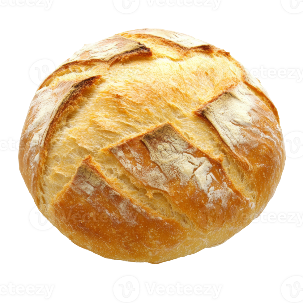 Artisan bread loaf on a surface isolated transparent png