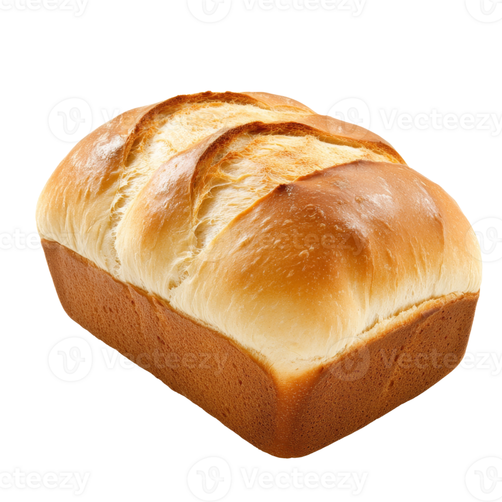 Freshly baked loaf of bread on a clean surface isolated transparent png