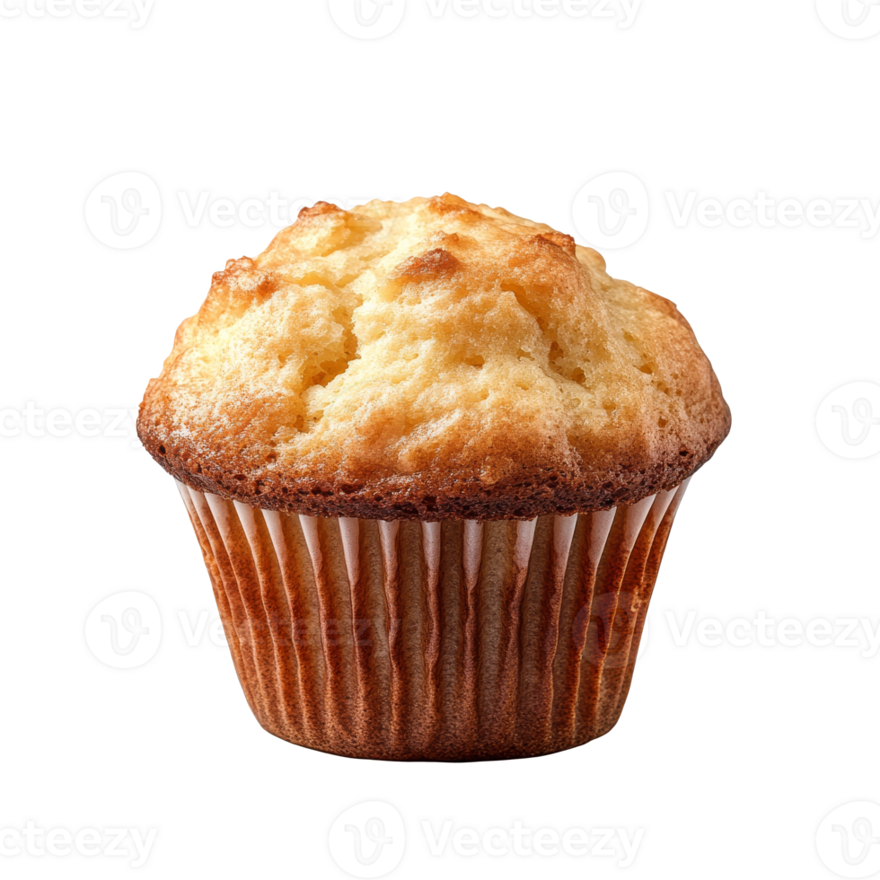 Freshly baked muffin on a white background isolated transparent png