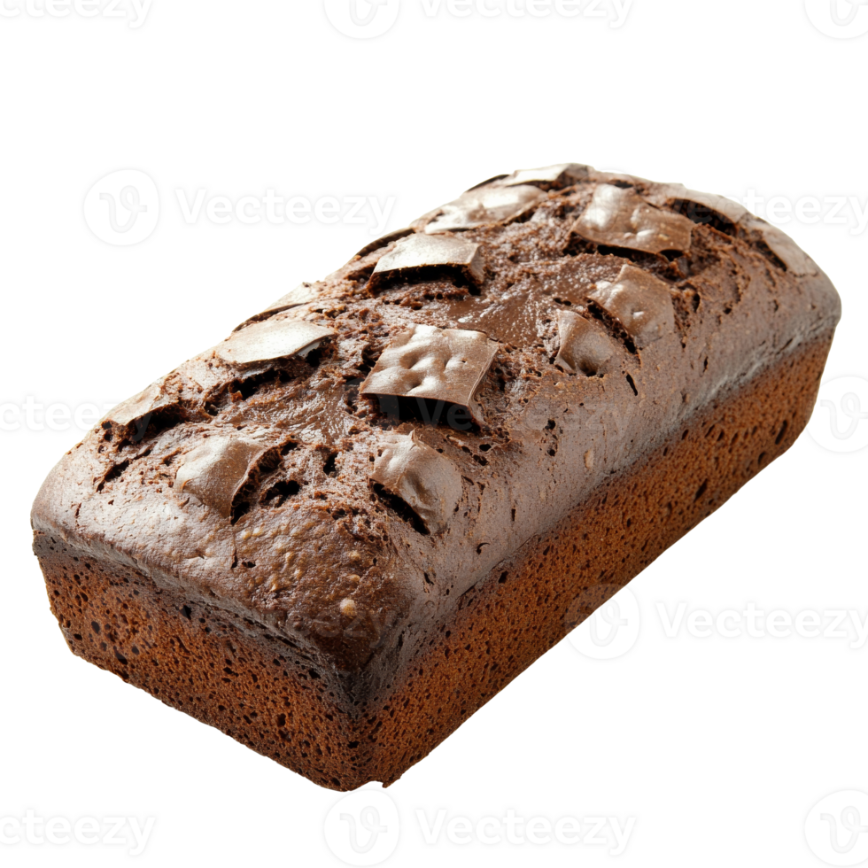 Ready to serve chocolate loaf cake isolated transparent png