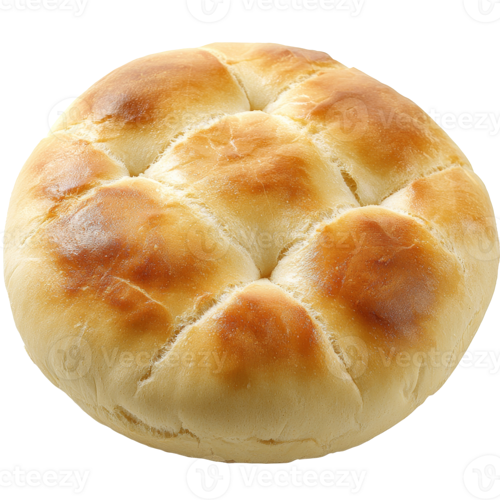 Bread rolls on a wooden table isolated transparent png