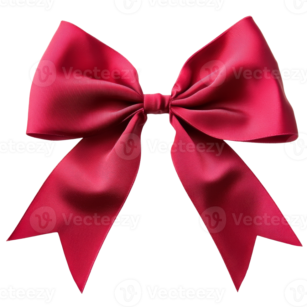 elegante rosso raso arco Perfetto per regalo involucro isolato trasparente png