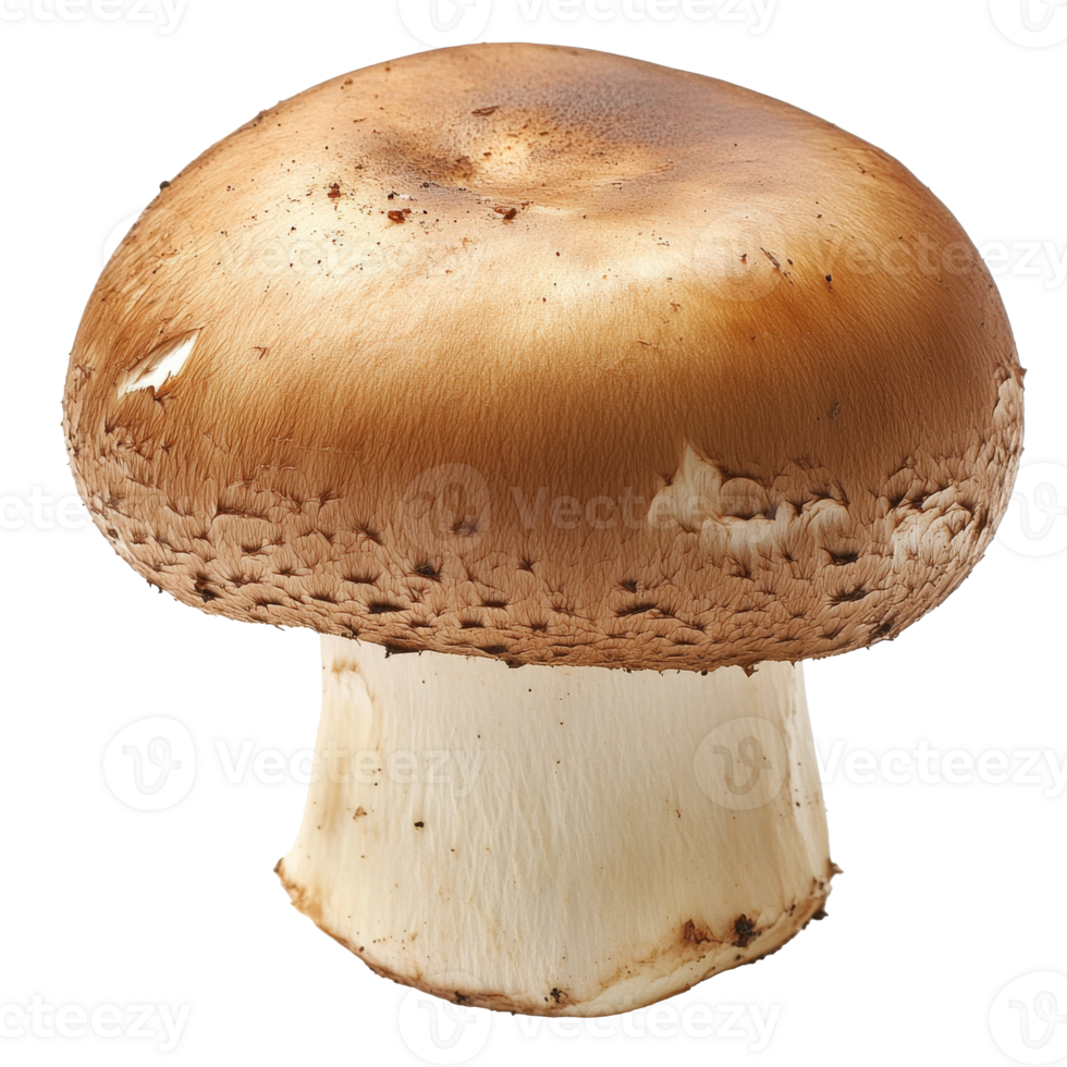Fresh brown mushroom on a white background isolated transparent png