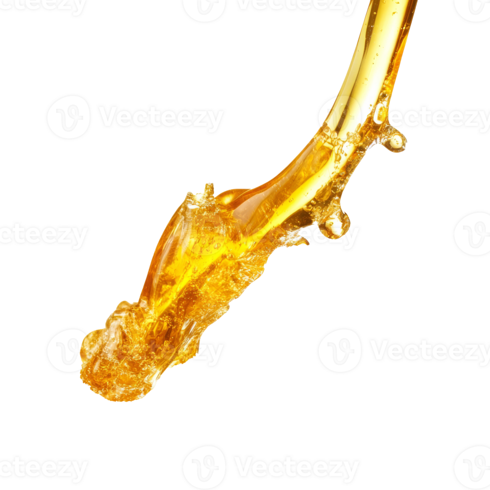 Honey drips from a spoon in sunlight isolated transparent png