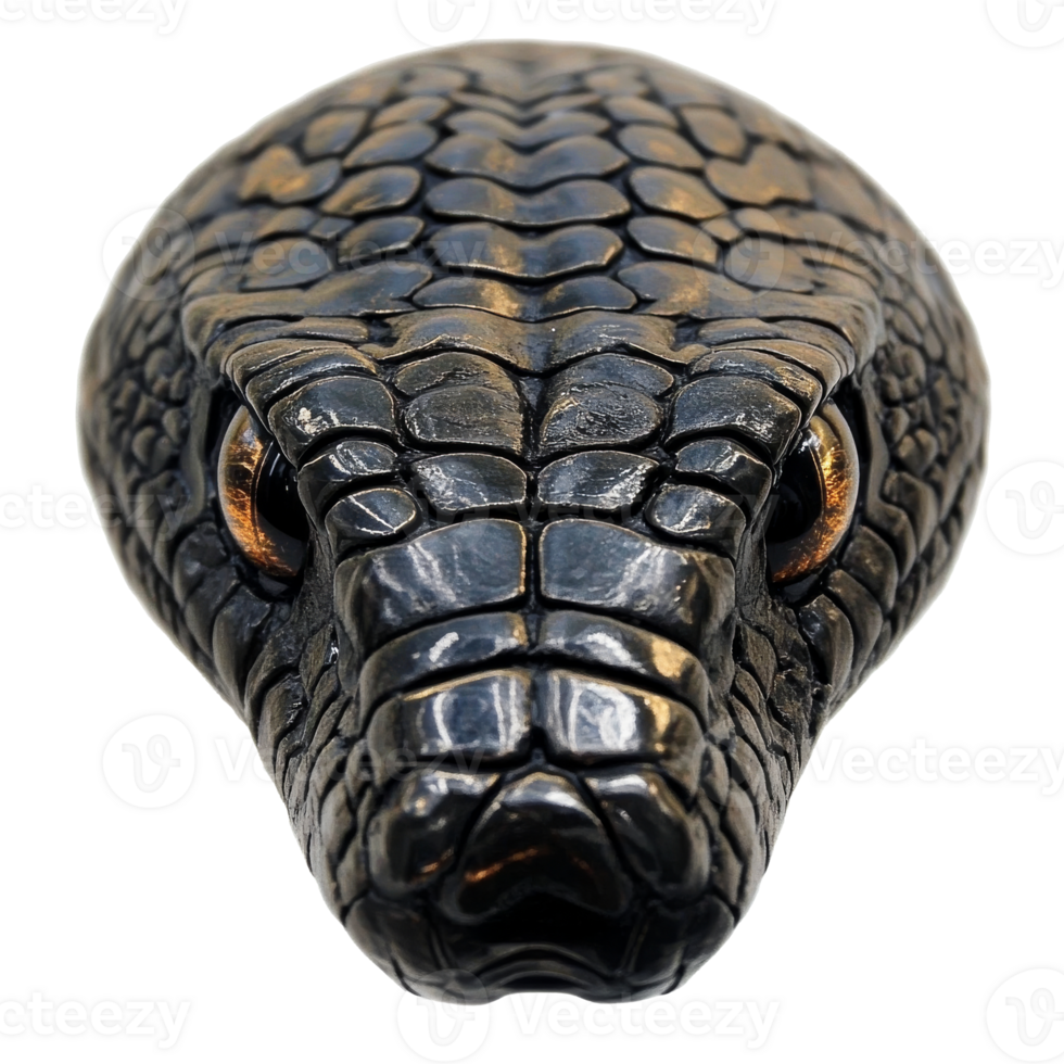 Crocodile head sculpture in nature isolated transparent png