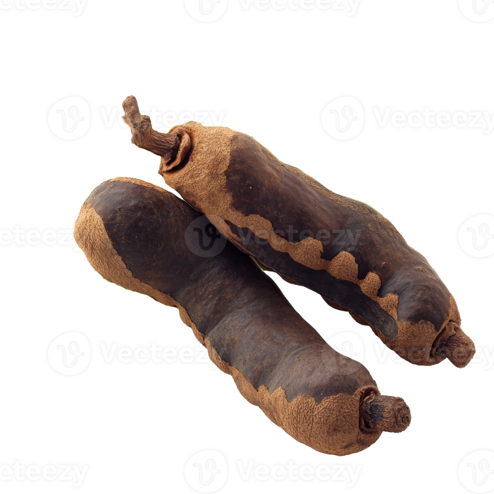 Unique tamarind fruit on a white background isolated transparent png