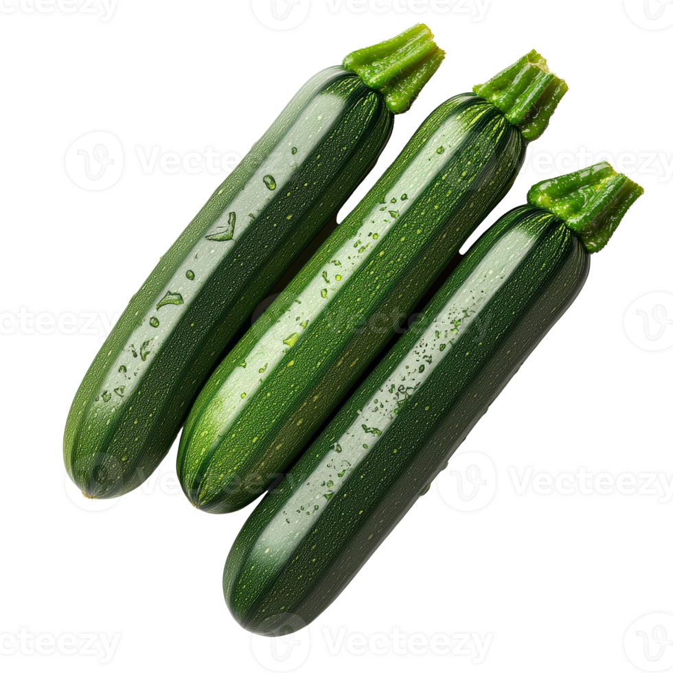Green zucchinis on a white background isolated transparent png