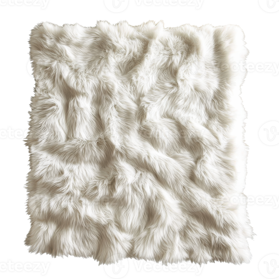Cozy faux fur blanket on display transparent png