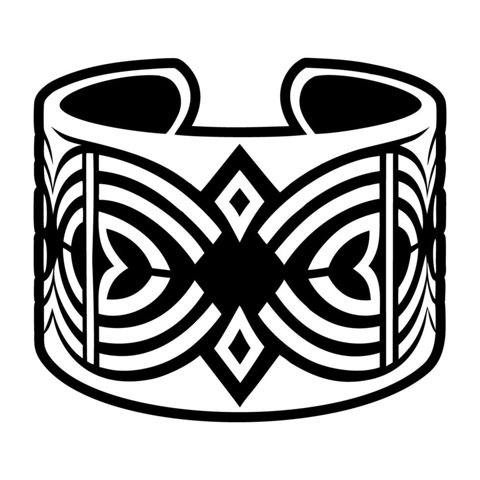 A filled style icon of a bangle vector