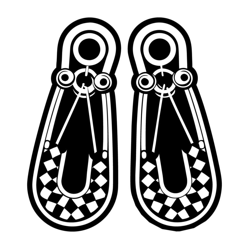 A filled style icon of safety pins vector