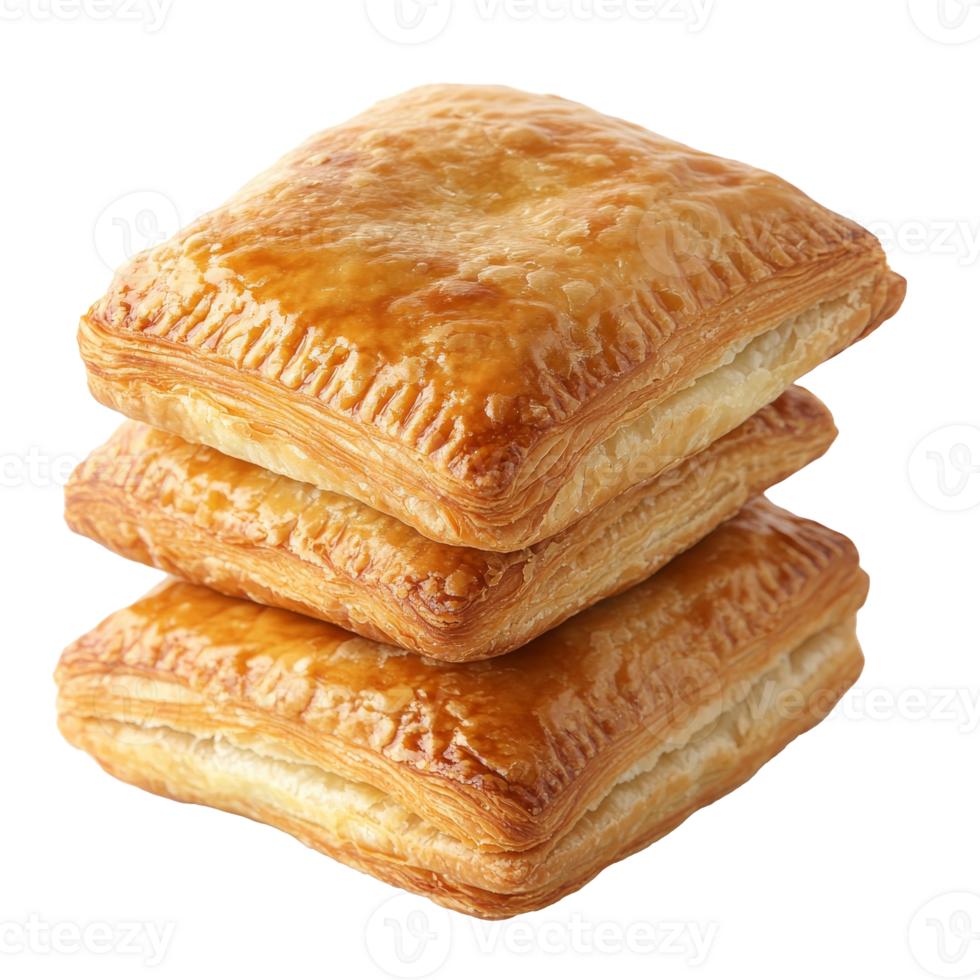 Puff pastries stacked on the counter transparent png