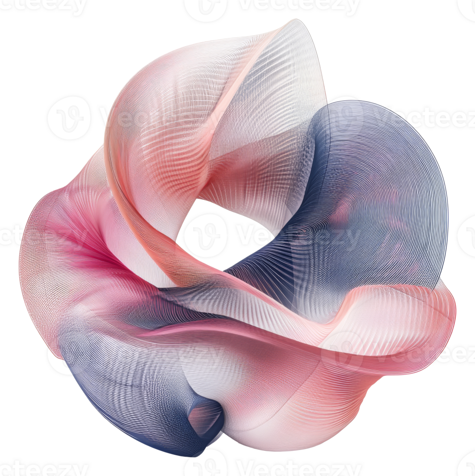Colorful abstract swirl design with soft gradients transparent png