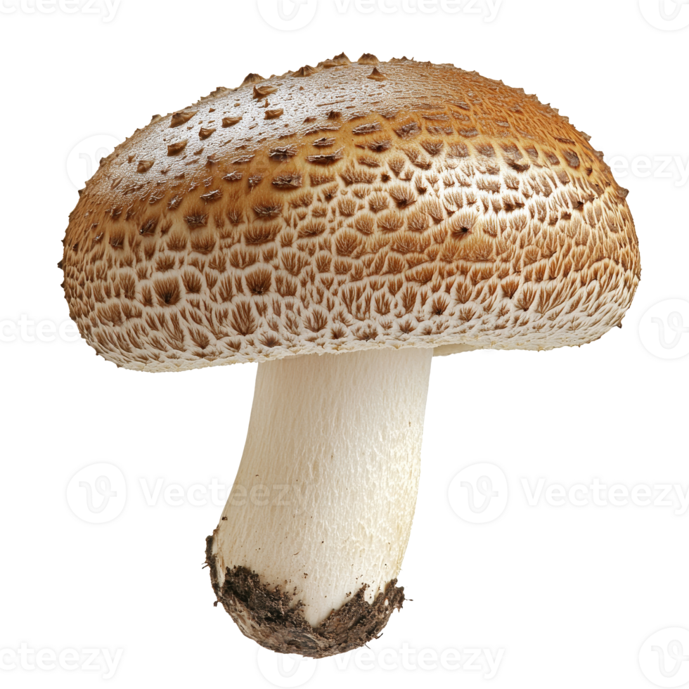 Textured mushroom in nature close up transparent png
