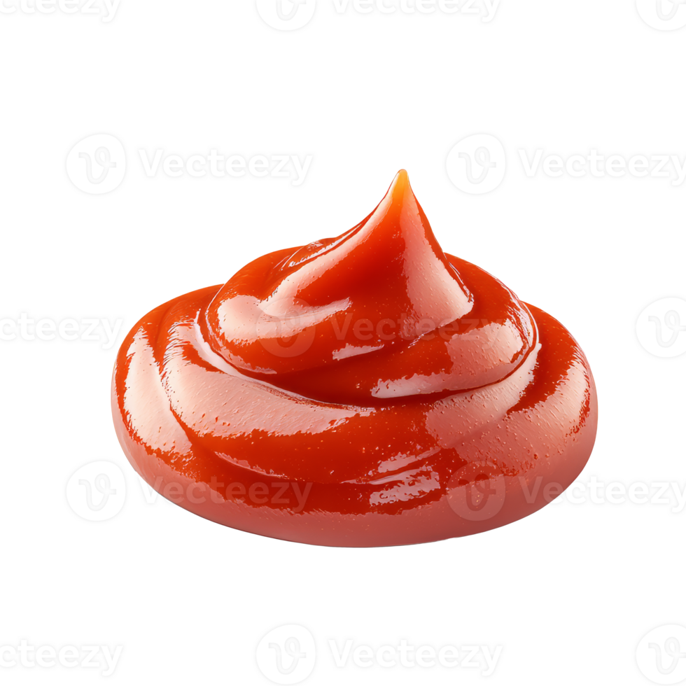 Bright red ketchup squeeze on a white background transparent png