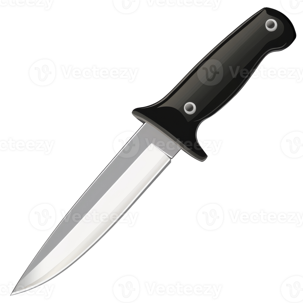 A sharp knife resting on a wooden surface transparent png