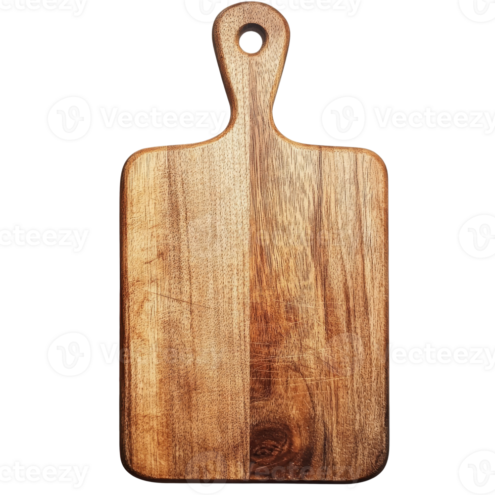 Wooden cutting board on a simple background transparent png