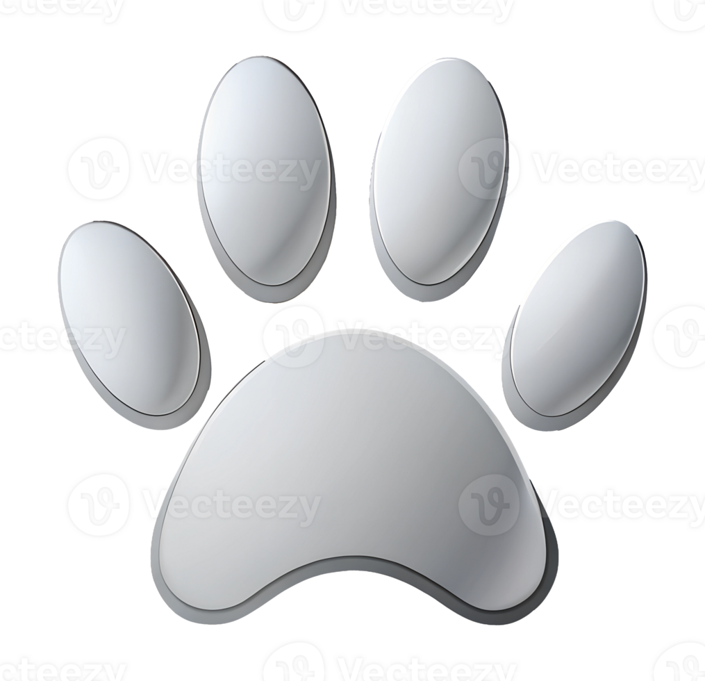Reflective paw print design for pet lovers decor png