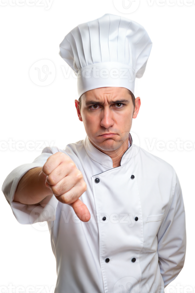 Chef shows disapproval in cooking contest png