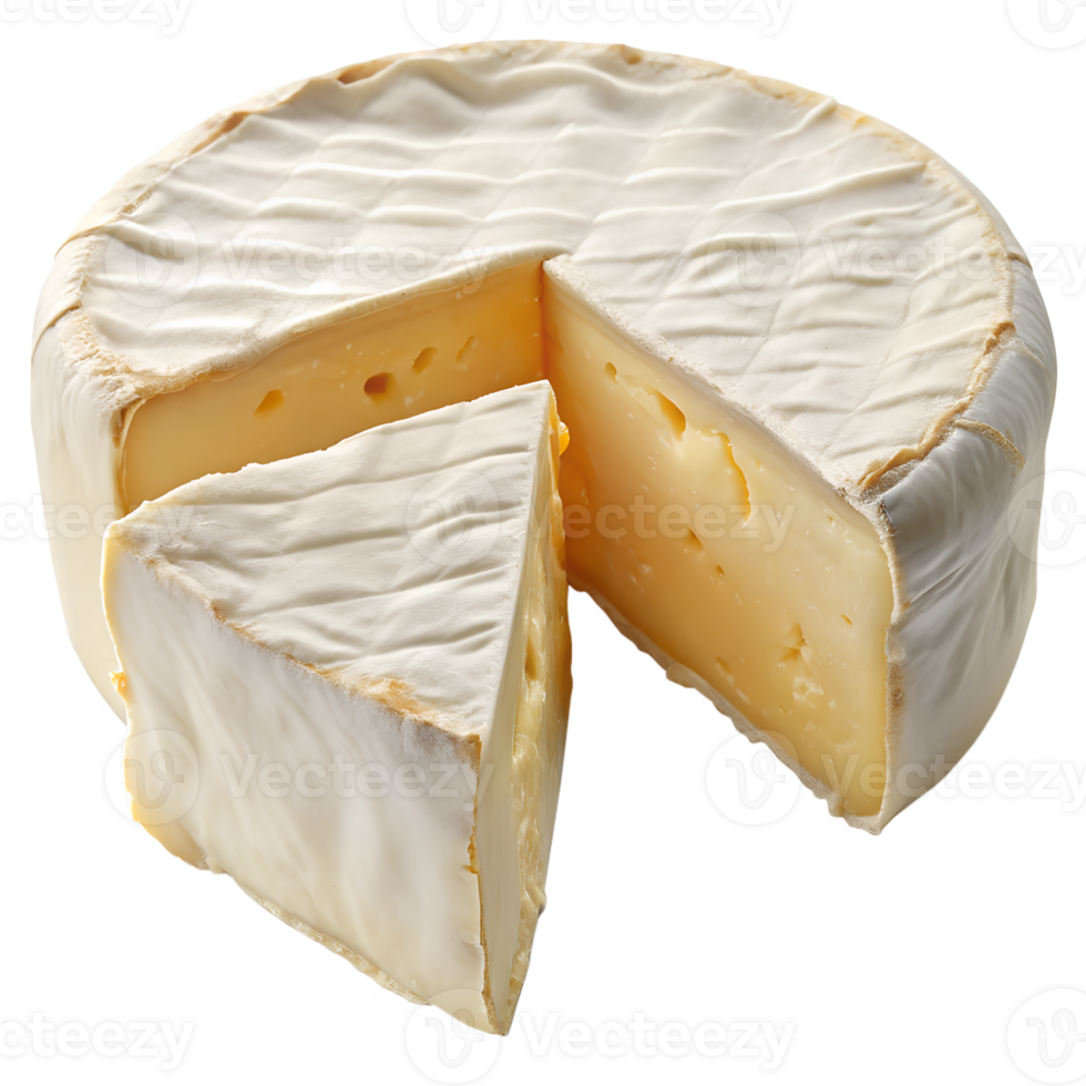 Cheese round with a wedge missing png