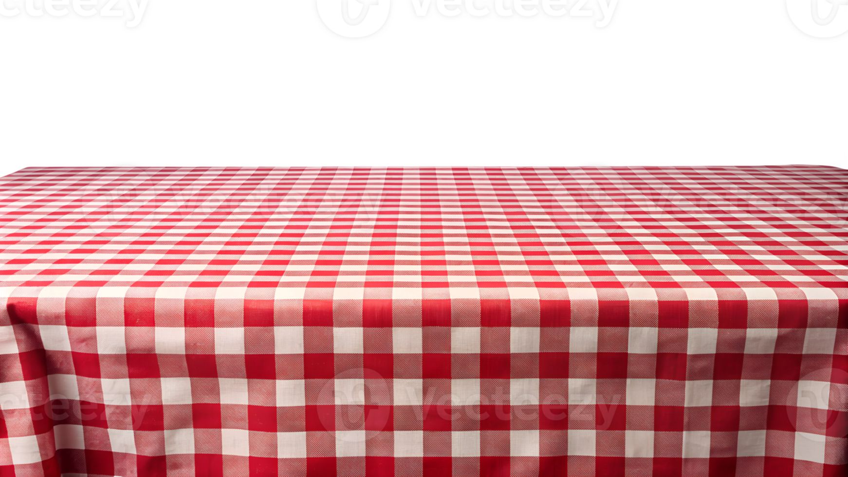 Checkered red and white tablecloth png