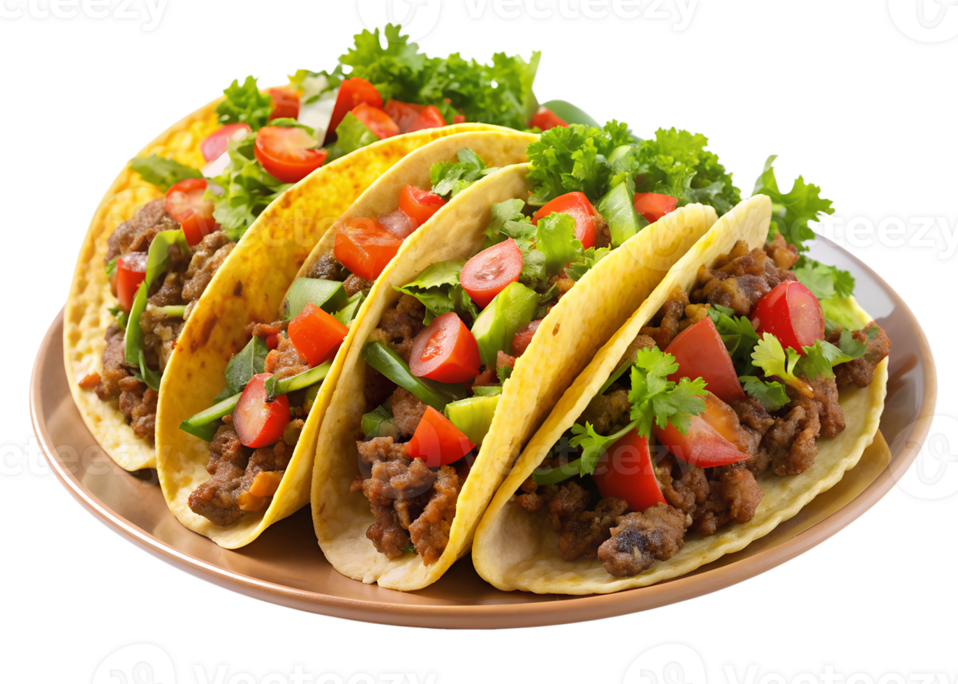 Tasty tacos with fresh toppings png