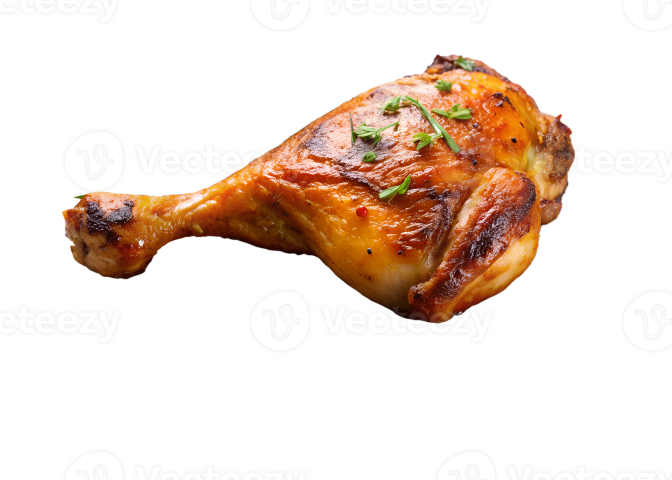 Herbed roasted chicken leg png