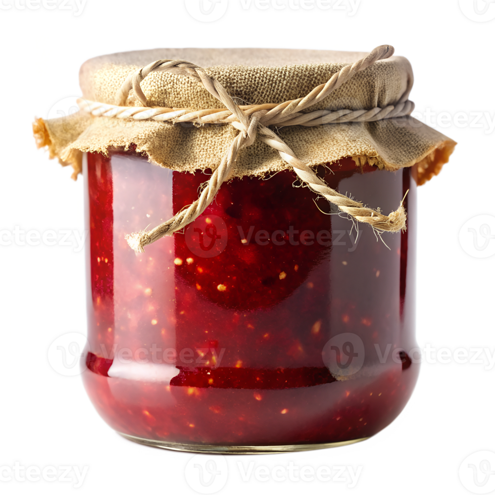 Homemade chili jam in a glass jar with a lid png