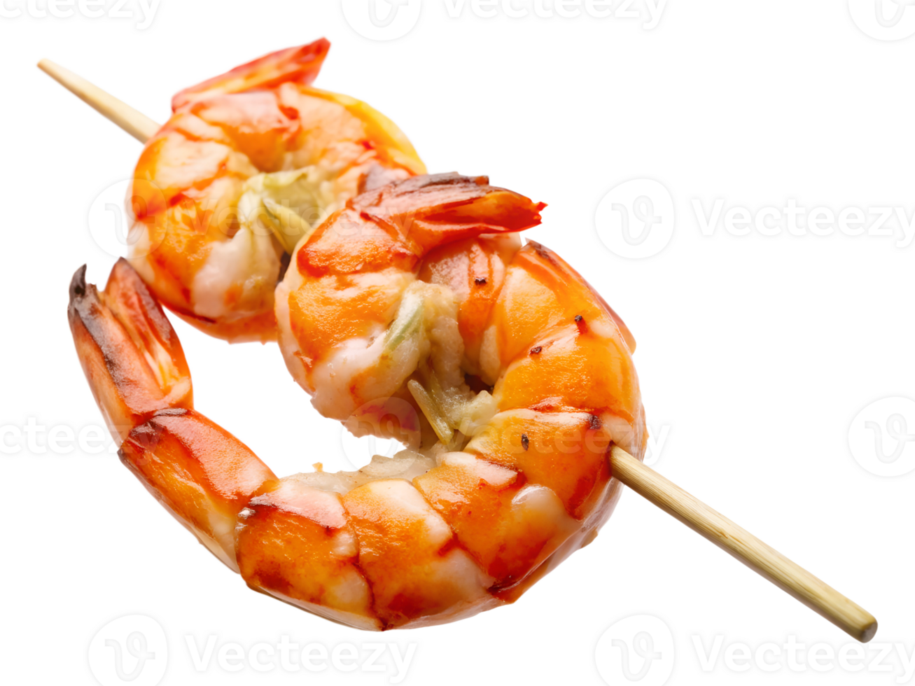 Grilled shrimp skewers ready for a summer barbecue png