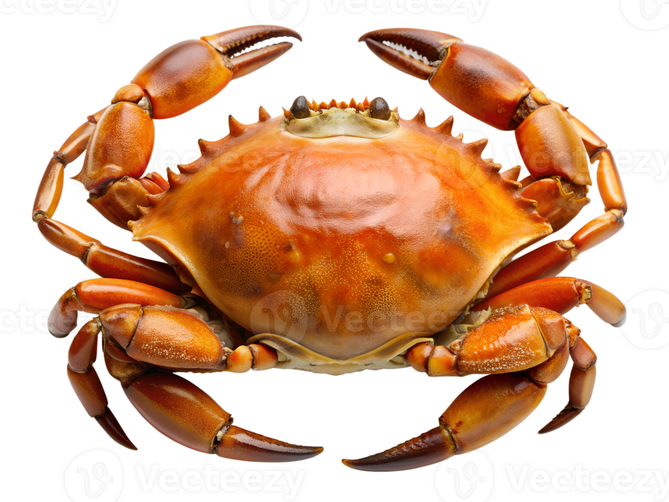 A close up of a cooked crab ready for dinner png