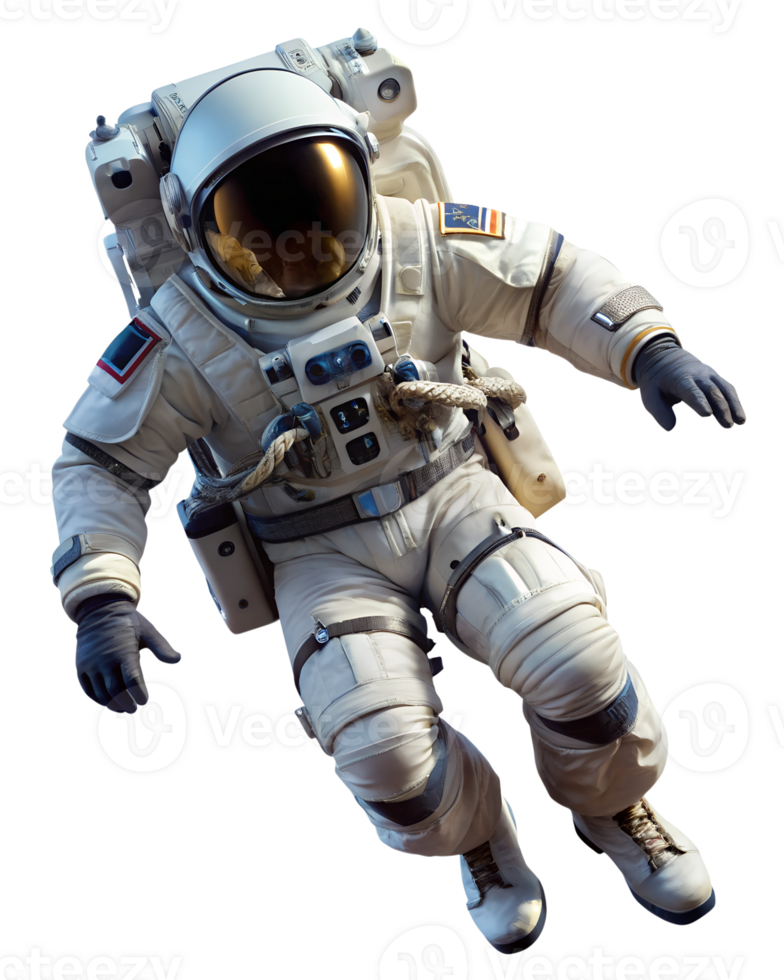 Astronaut floating in space during a space mission png