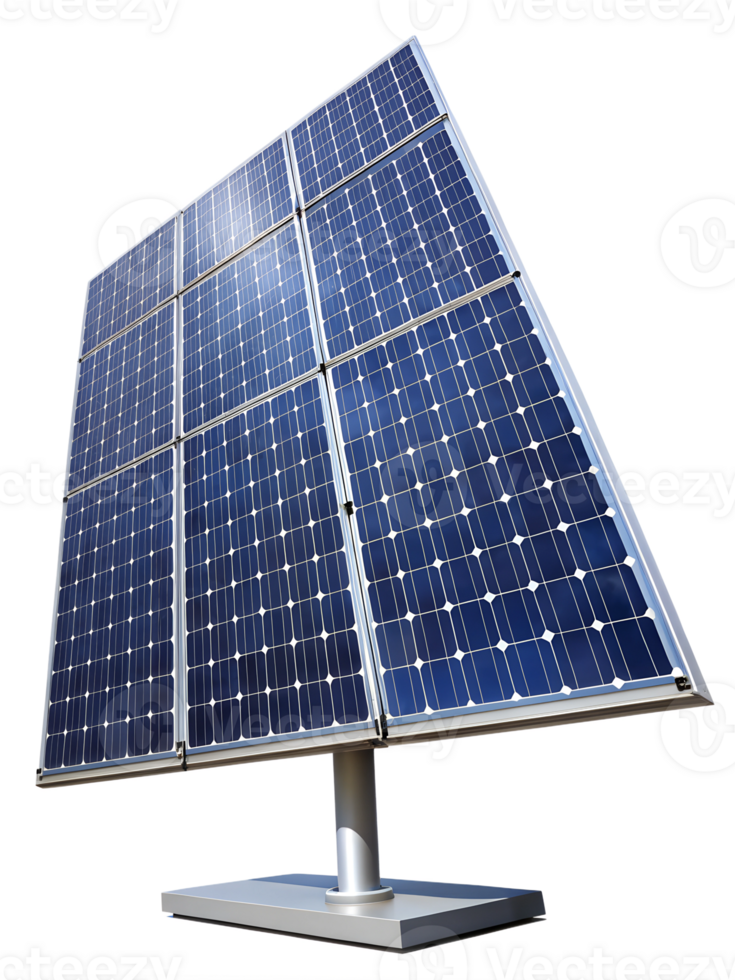 Installed solar panels for energy png