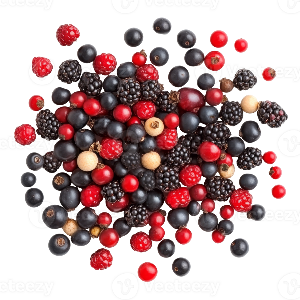 Vibrant fresh berries on a surface png