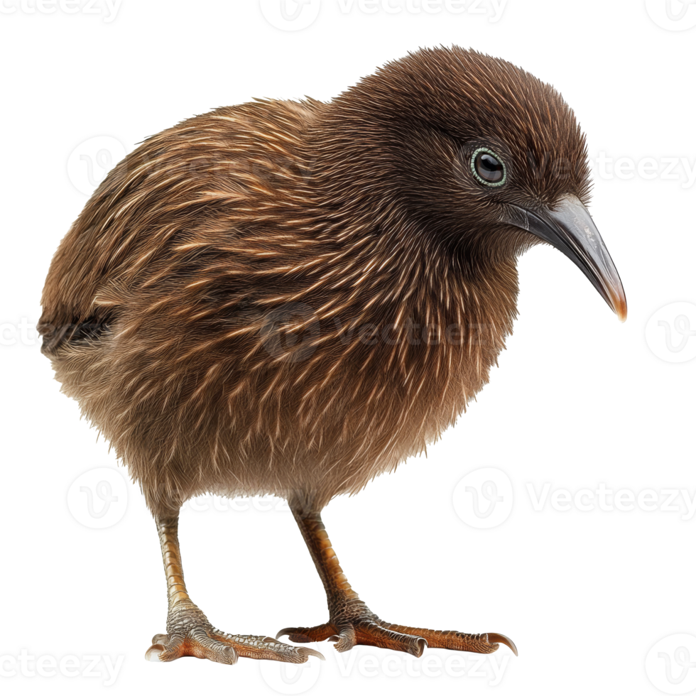 Brown fluffy bird standing on a white surface png