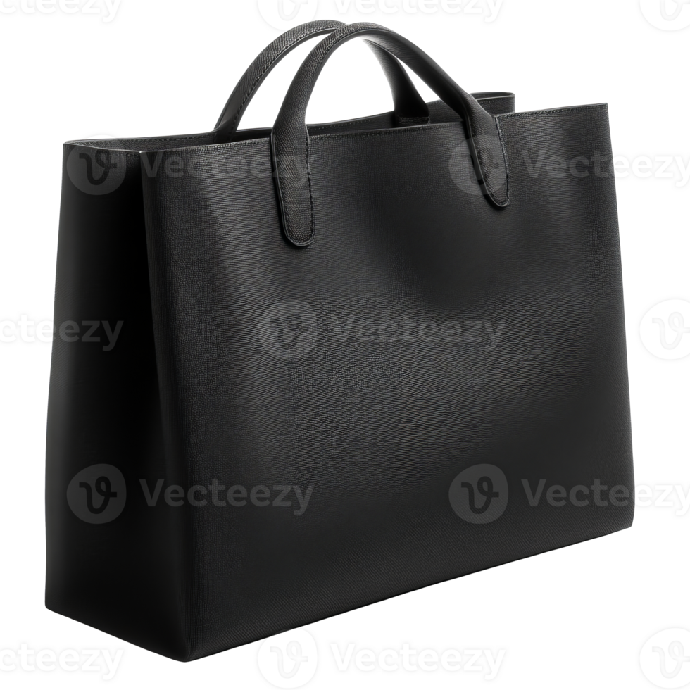 Elegant black tote bag for everyday use in style png