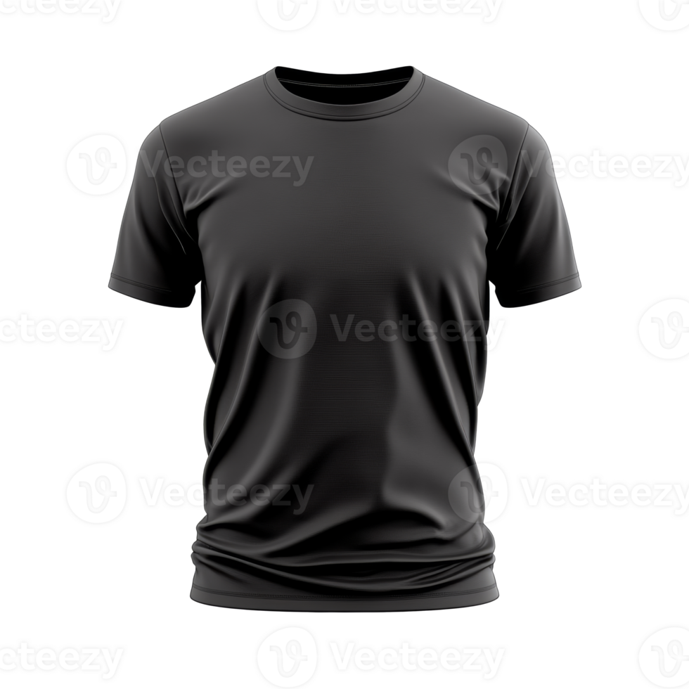 Black t shirt on neutral background png
