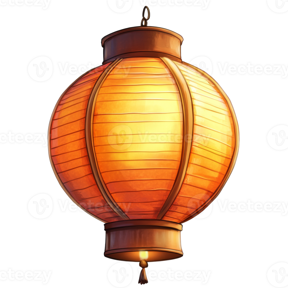 Traditional lantern hanging in a cozy setting png