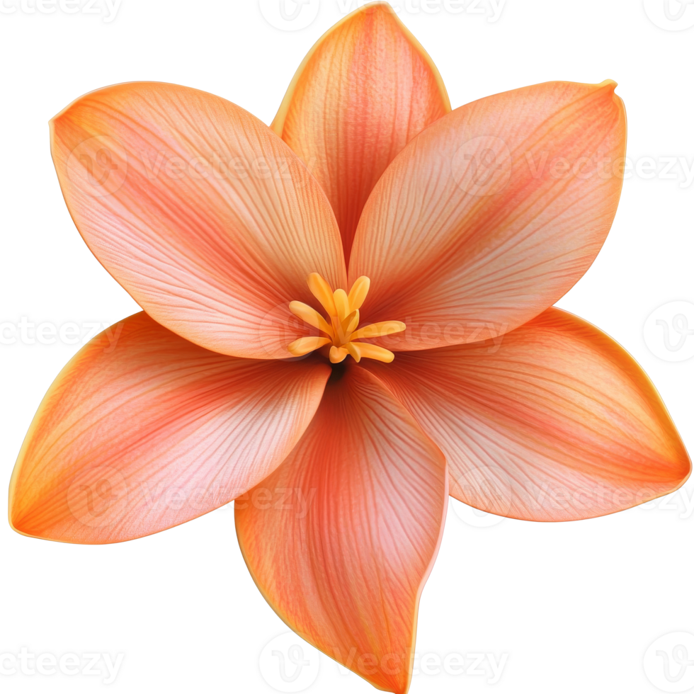 Delicate orange flower petals png
