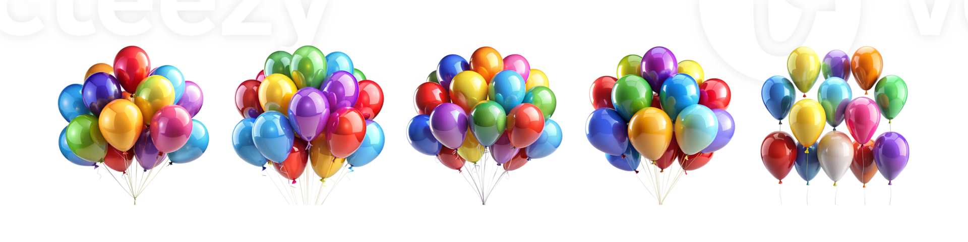 Colorful balloons for celebrations png
