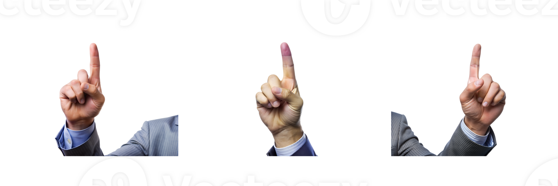 Hands raised, index fingers up png