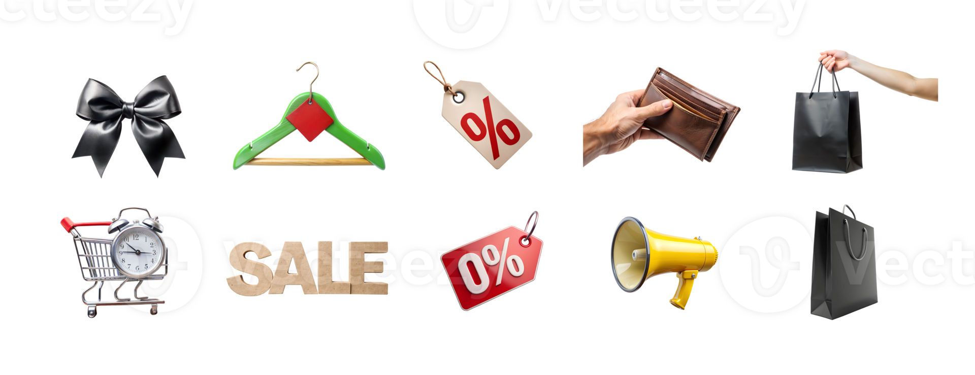 Promotional elements for shopping and sales events png