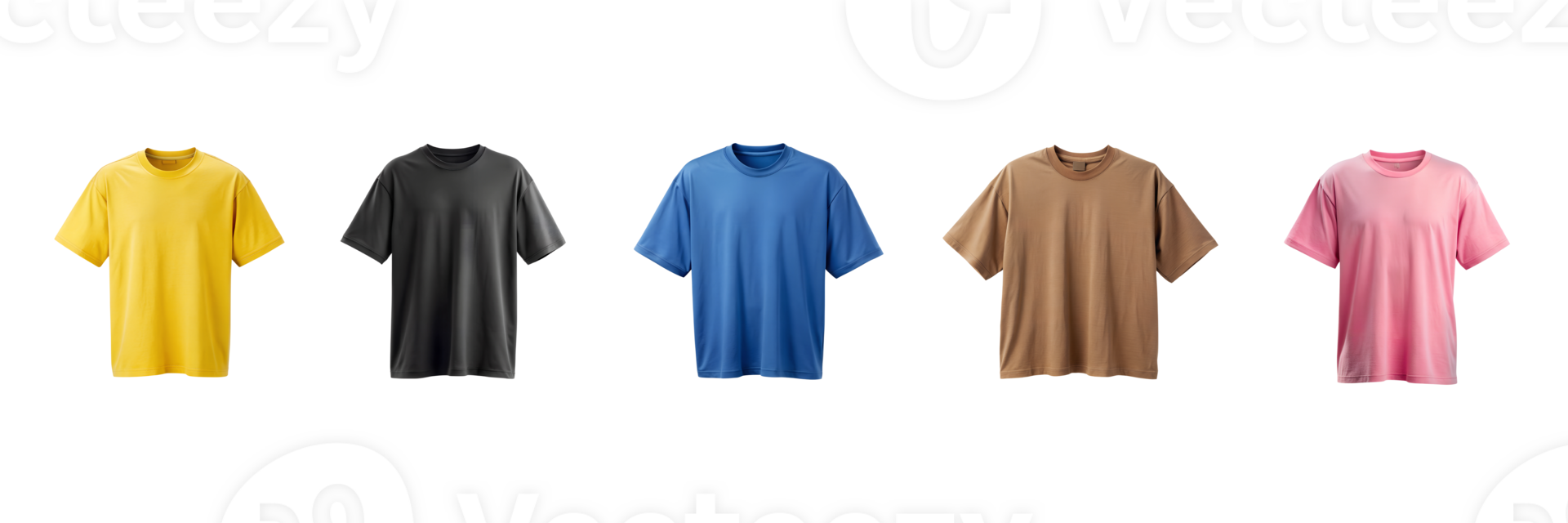 Colorful cotton t shirts in a row png