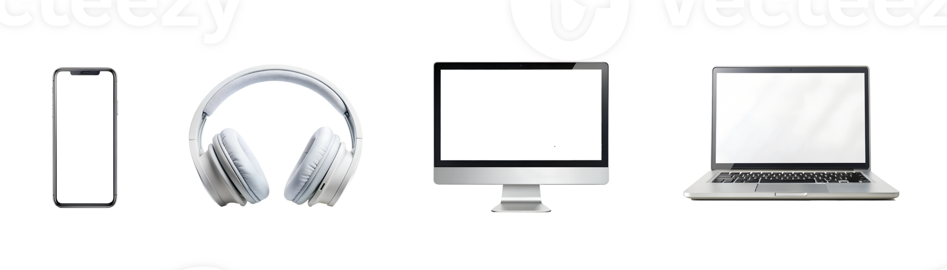 Modern tech items on a clean background png